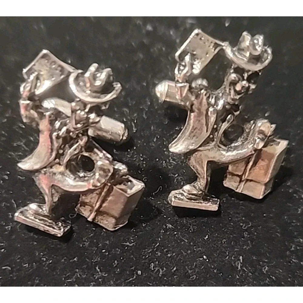 Traveling Salesman ‎ Vintage Cufflinks By Eriksen & Co Jewelry Silvertone Rare